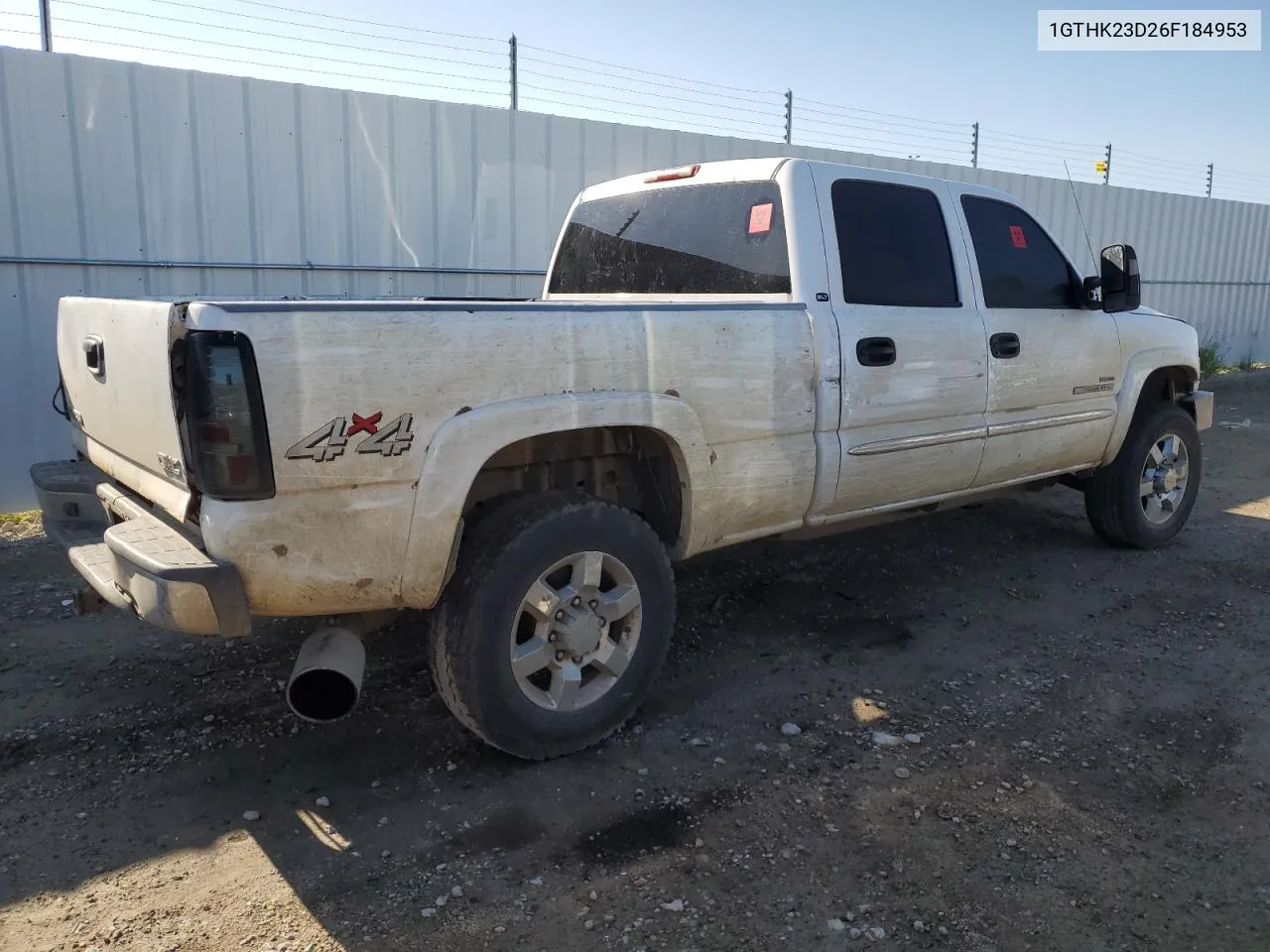 2006 GMC Sierra K2500 Heavy Duty VIN: 1GTHK23D26F184953 Lot: 62430124