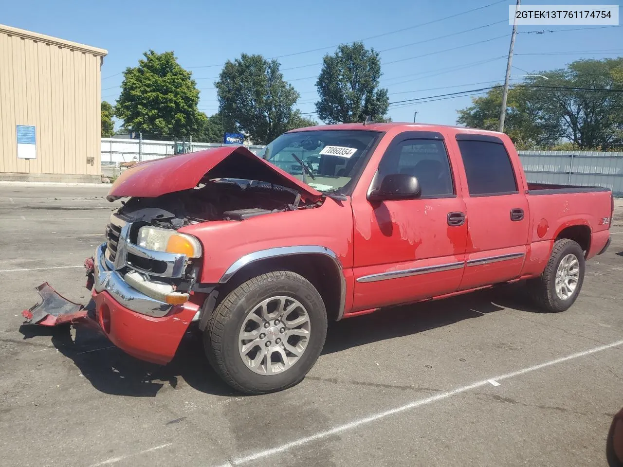 2006 GMC New Sierra K1500 VIN: 2GTEK13T761174754 Lot: 70860354