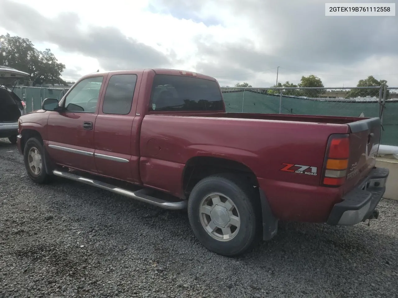 2006 GMC New Sierra K1500 VIN: 2GTEK19B761112558 Lot: 71358534