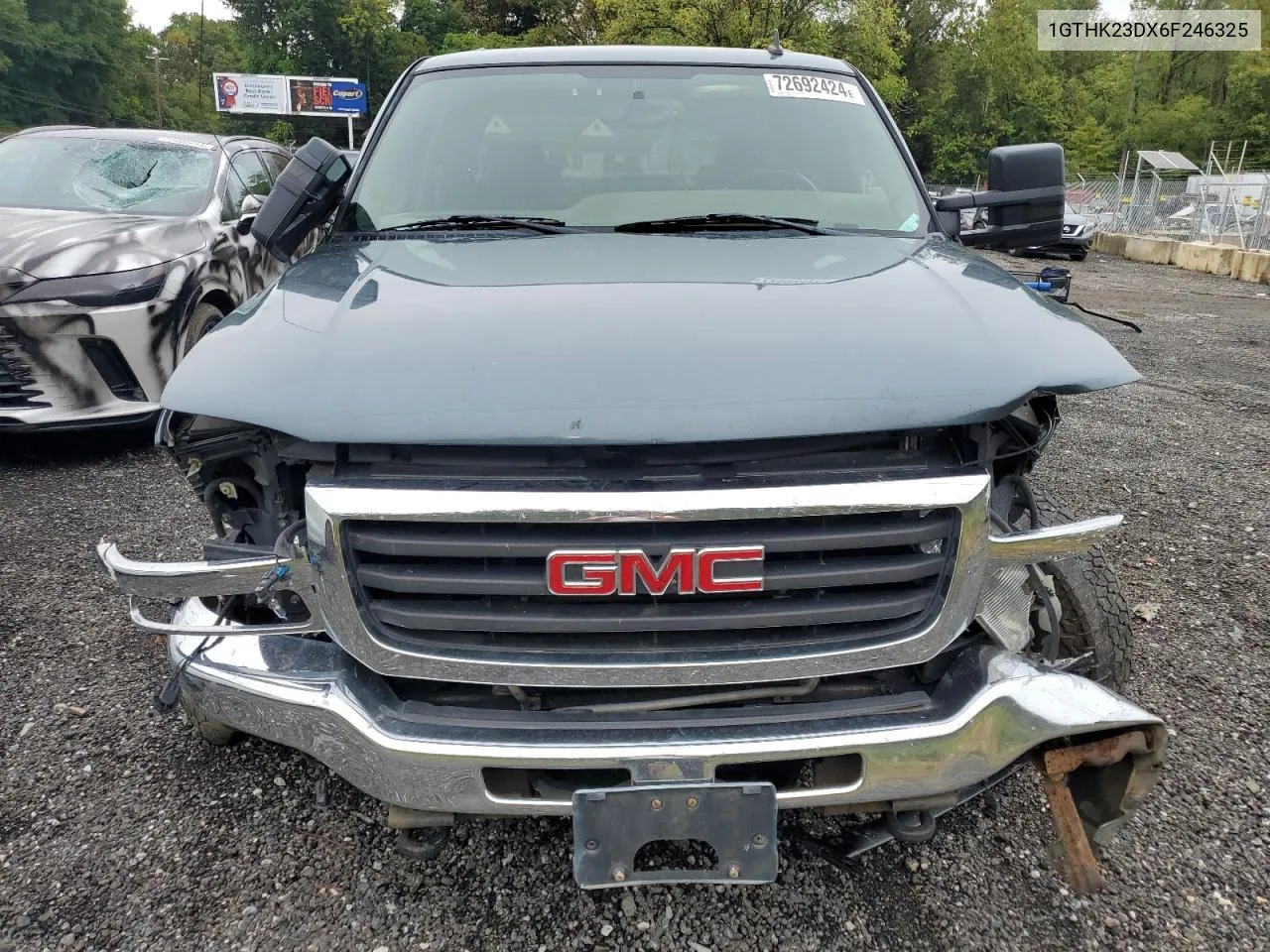 2006 GMC Sierra K2500 Heavy Duty VIN: 1GTHK23DX6F246325 Lot: 72692424