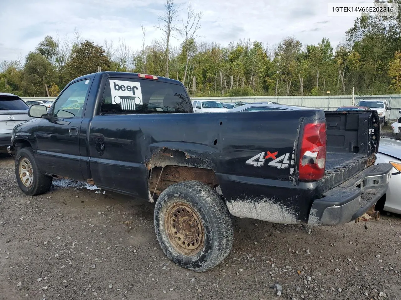 2006 GMC New Sierra K1500 VIN: 1GTEK14V66E202316 Lot: 72832094