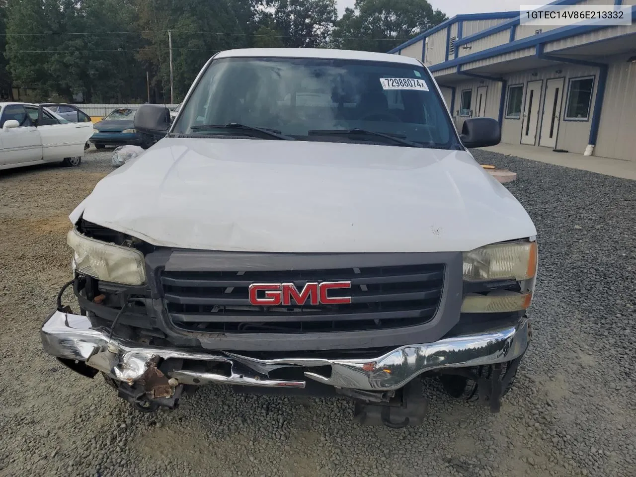 2006 GMC New Sierra C1500 VIN: 1GTEC14V86E213332 Lot: 72988074