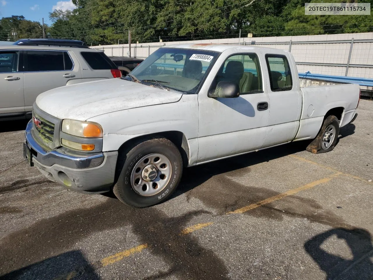 2006 GMC New Sierra C1500 VIN: 2GTEC19T861115734 Lot: 73998804