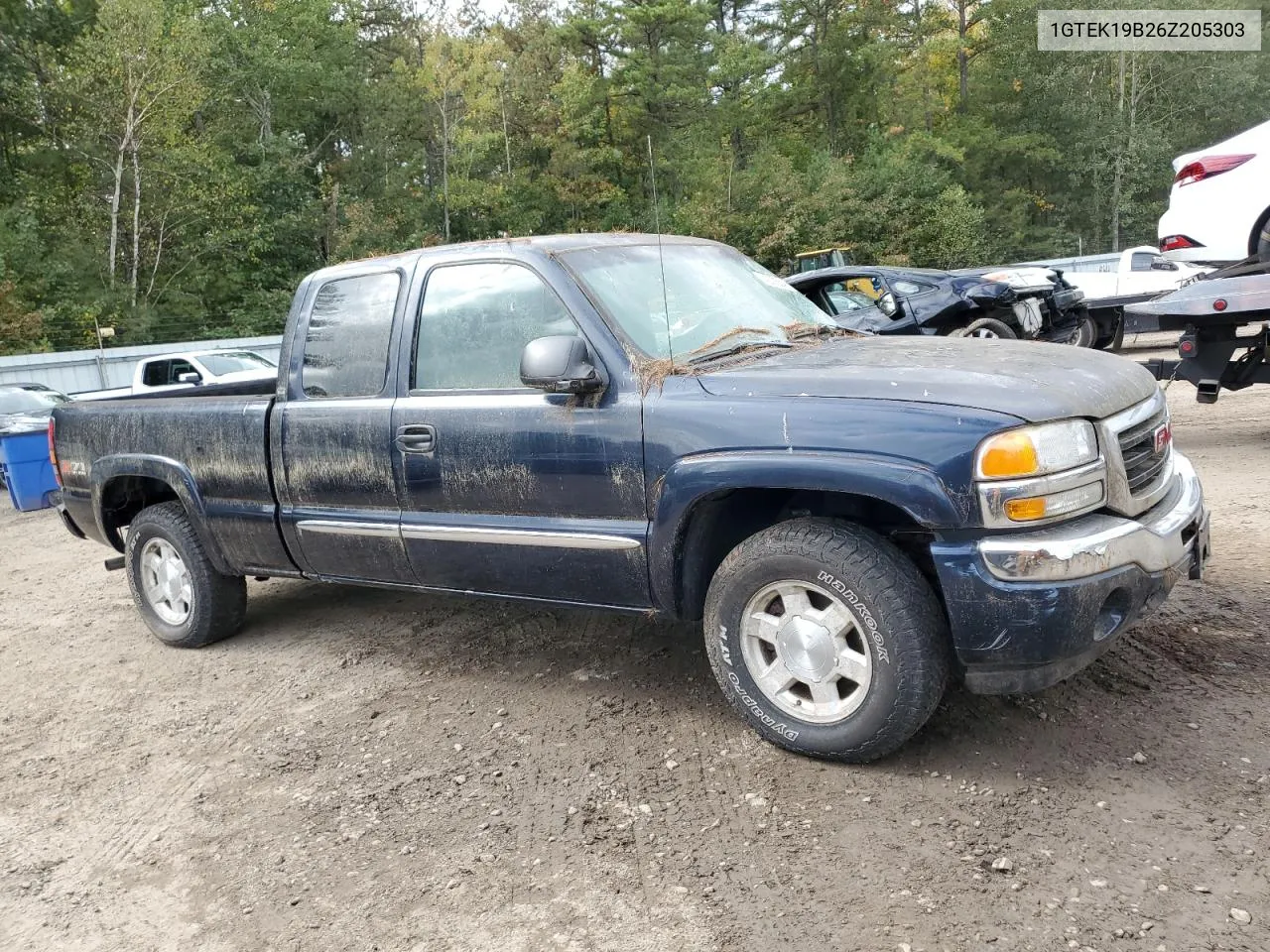 2006 GMC New Sierra K1500 VIN: 1GTEK19B26Z205303 Lot: 74230554