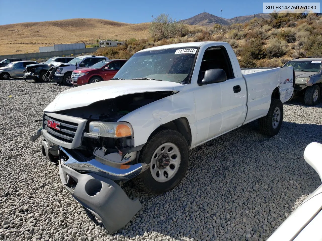 2006 GMC New Sierra K1500 VIN: 3GTEK14Z76G261080 Lot: 74313944