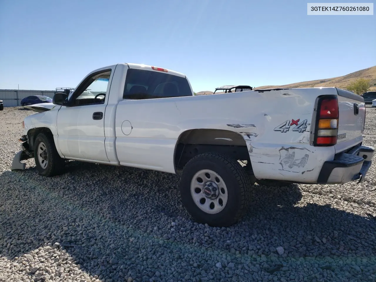 2006 GMC New Sierra K1500 VIN: 3GTEK14Z76G261080 Lot: 74313944