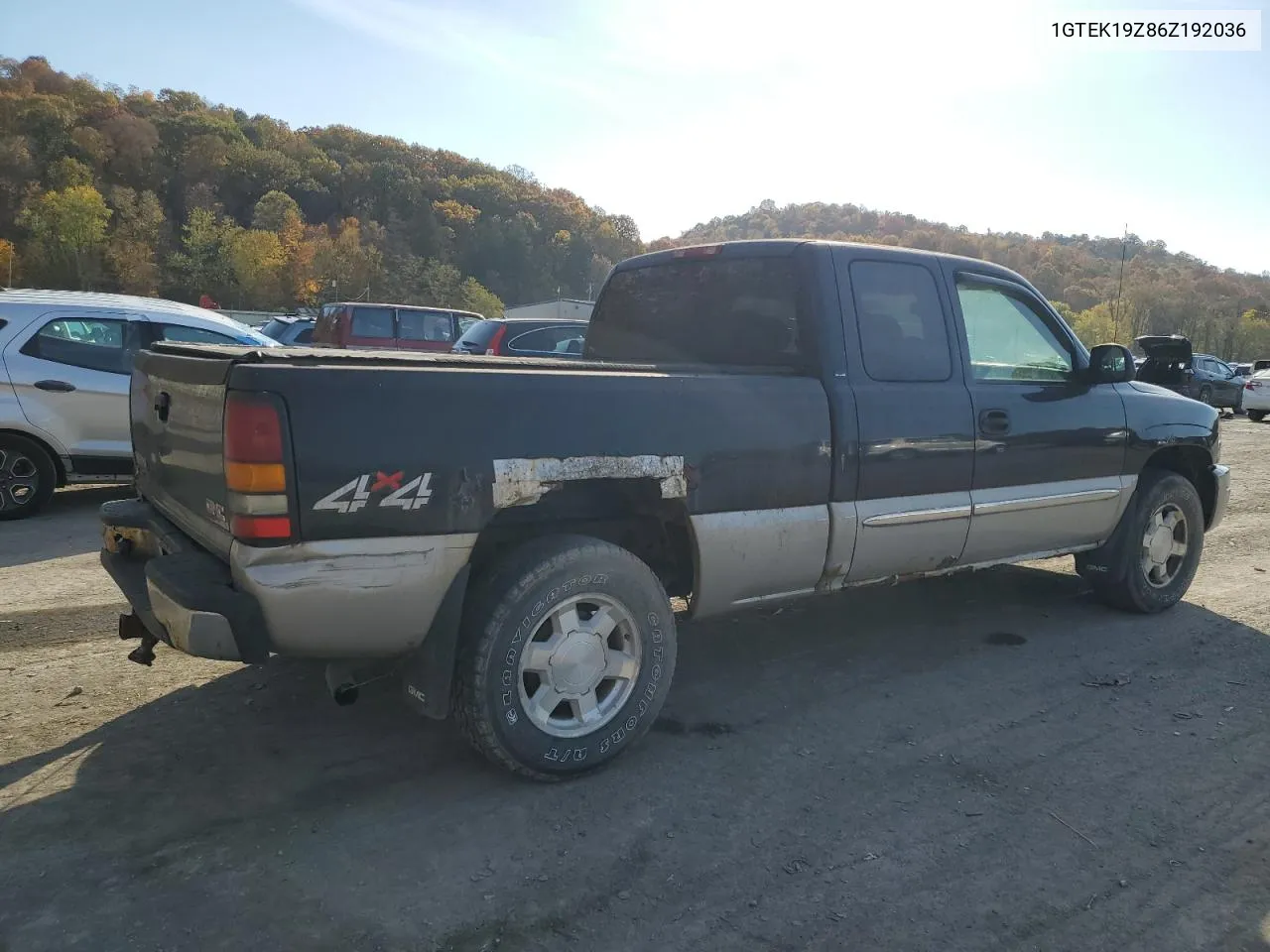 2006 GMC New Sierra K1500 VIN: 1GTEK19Z86Z192036 Lot: 77214134