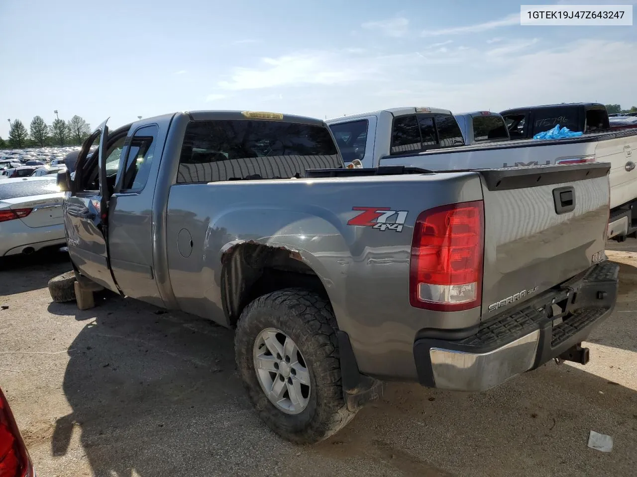 1GTEK19J47Z643247 2007 GMC New Sierra K1500