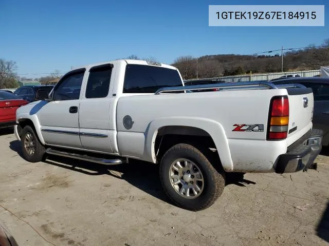 2007 GMC New Sierra K1500 Classic VIN: 1GTEK19Z67E184915 Lot: 60410574