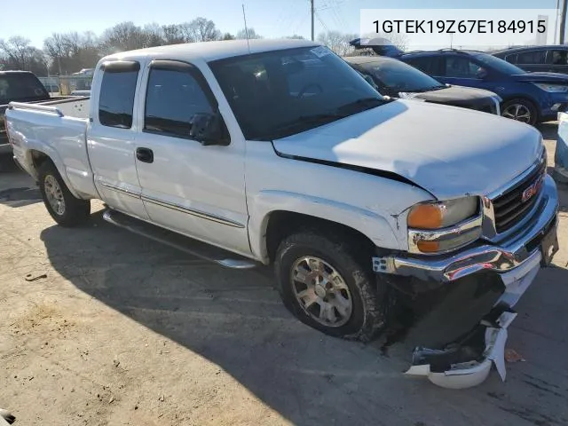 2007 GMC New Sierra K1500 Classic VIN: 1GTEK19Z67E184915 Lot: 60410574