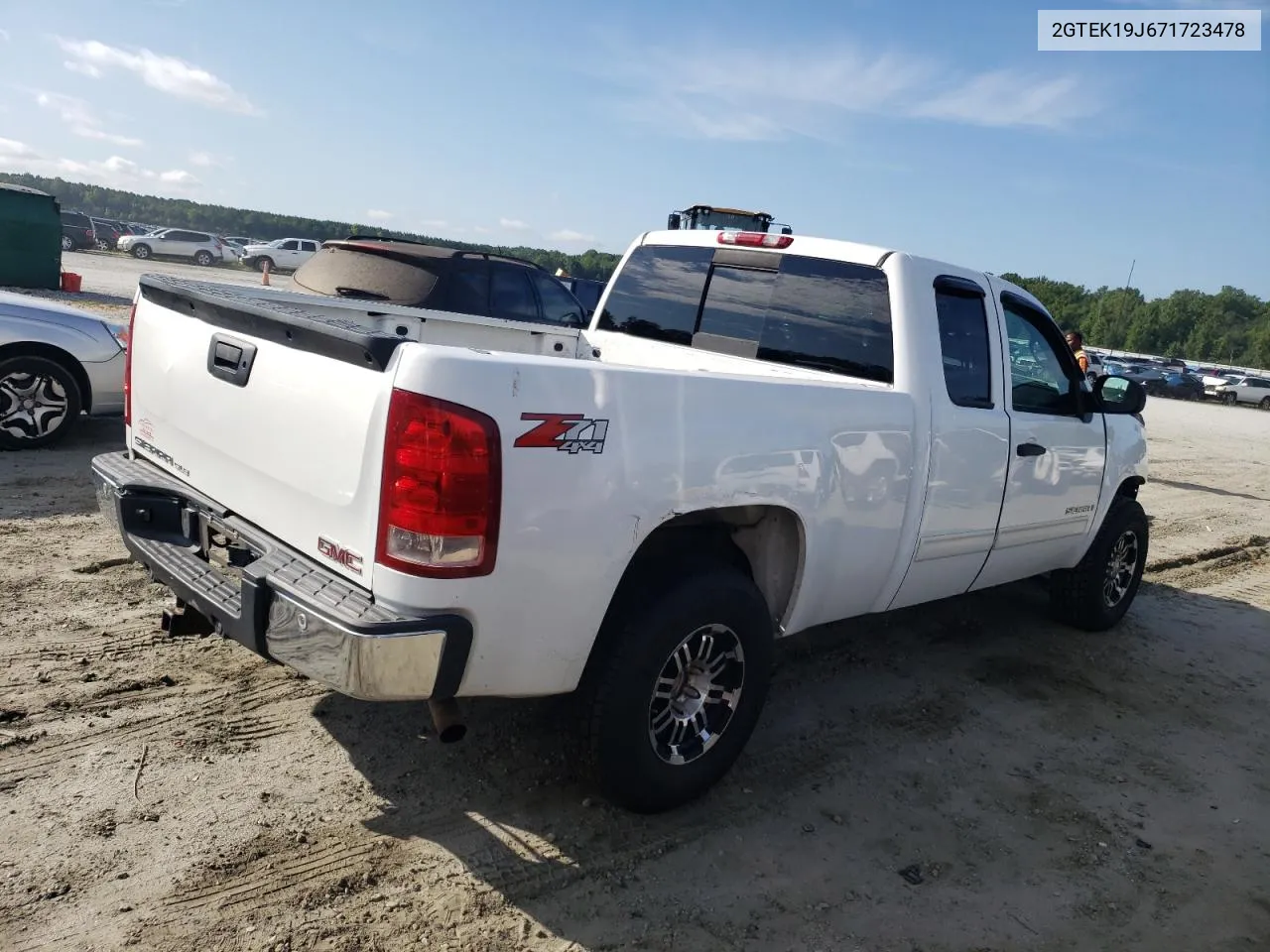 2007 GMC New Sierra K1500 VIN: 2GTEK19J671723478 Lot: 64381104