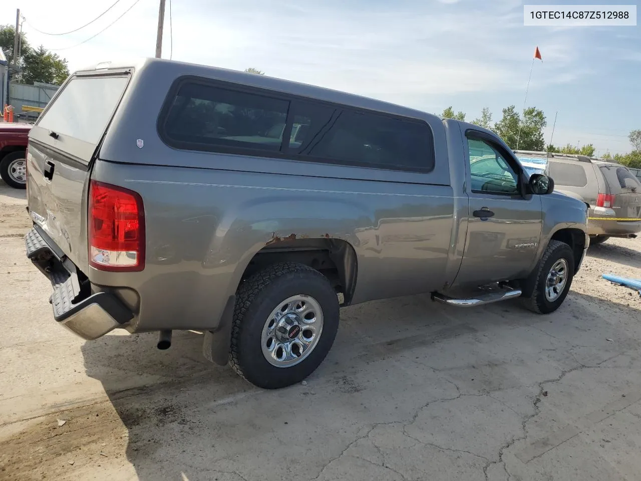 1GTEC14C87Z512988 2007 GMC New Sierra C1500