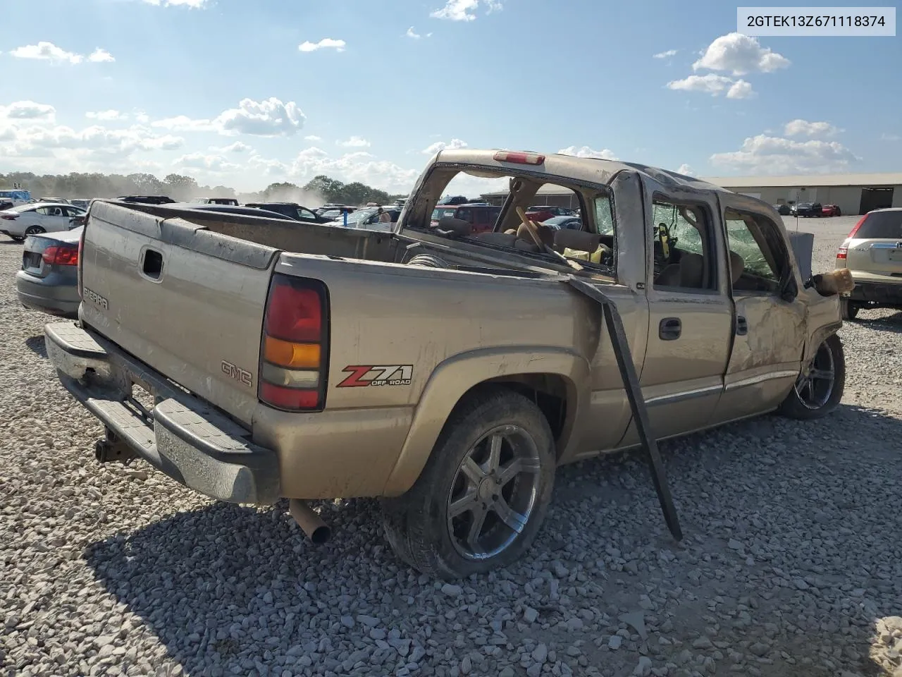 2007 GMC New Sierra K1500 Classic VIN: 2GTEK13Z671118374 Lot: 71741484