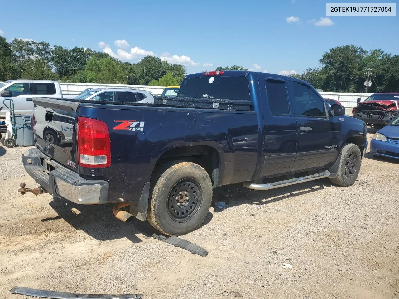 2007 GMC New Sierra K1500 VIN: 2GTEK19J771727054 Lot: 72582794