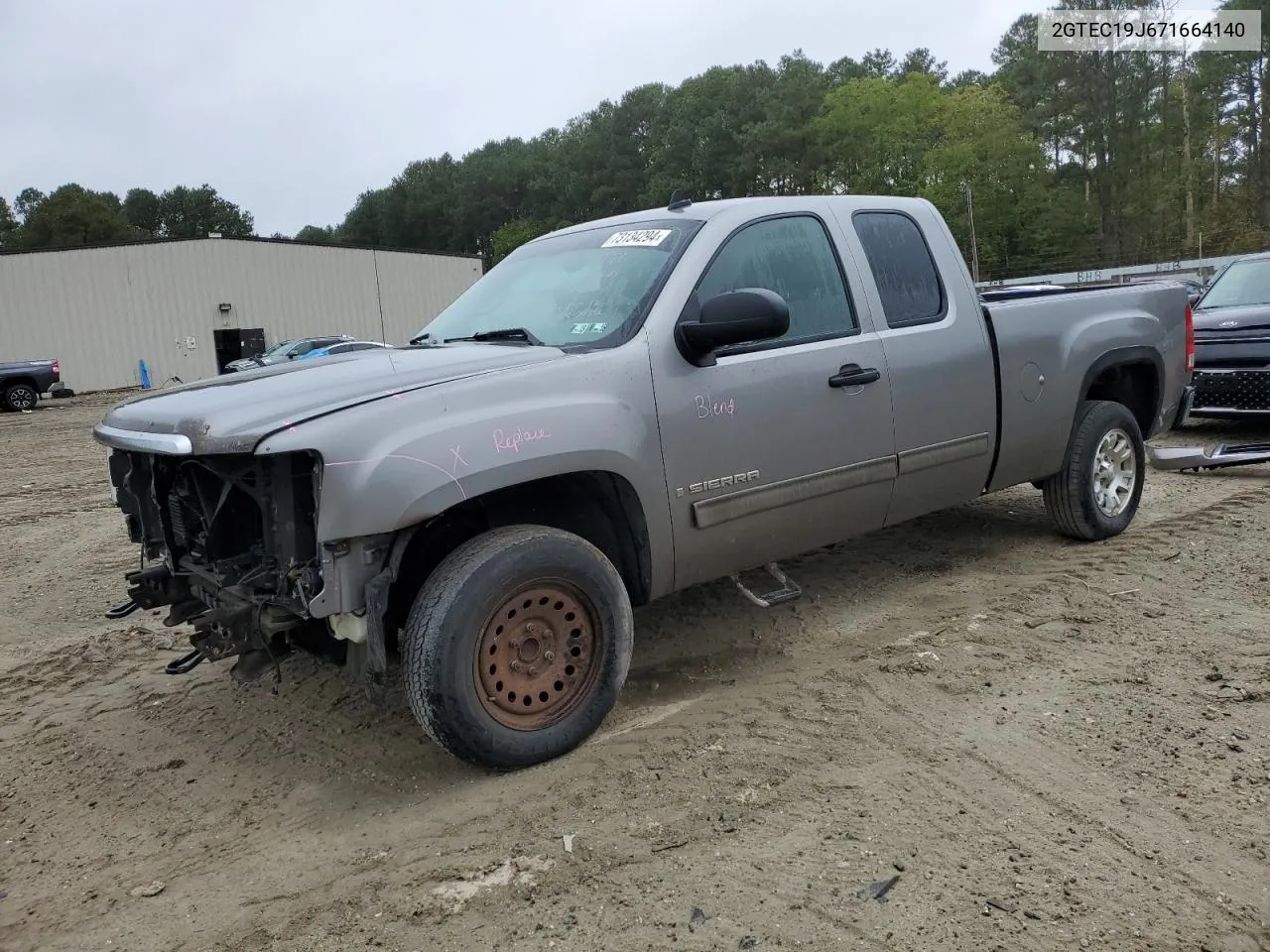 2007 GMC New Sierra C1500 VIN: 2GTEC19J671664140 Lot: 73134294