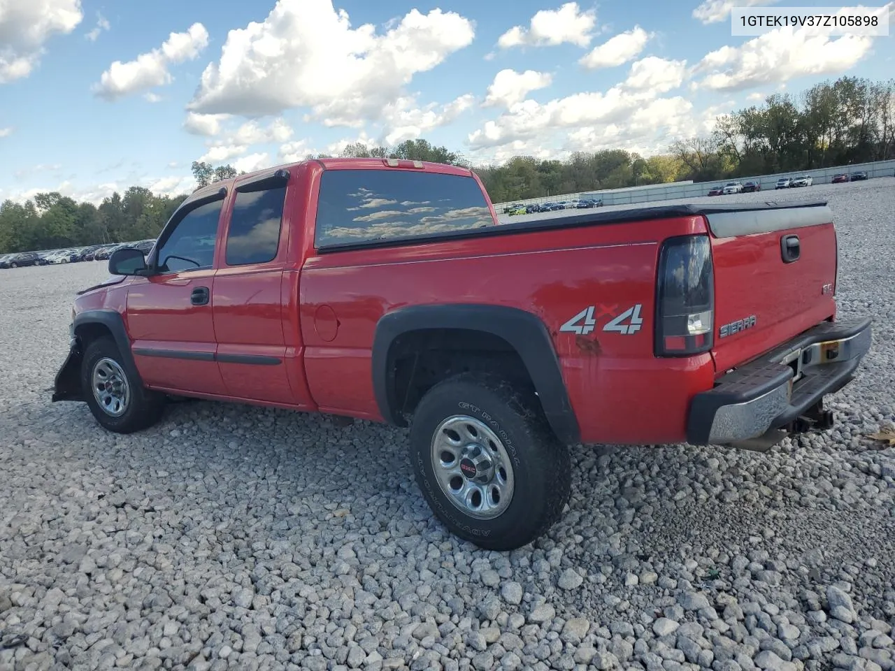 2007 GMC New Sierra K1500 Classic VIN: 1GTEK19V37Z105898 Lot: 75021694