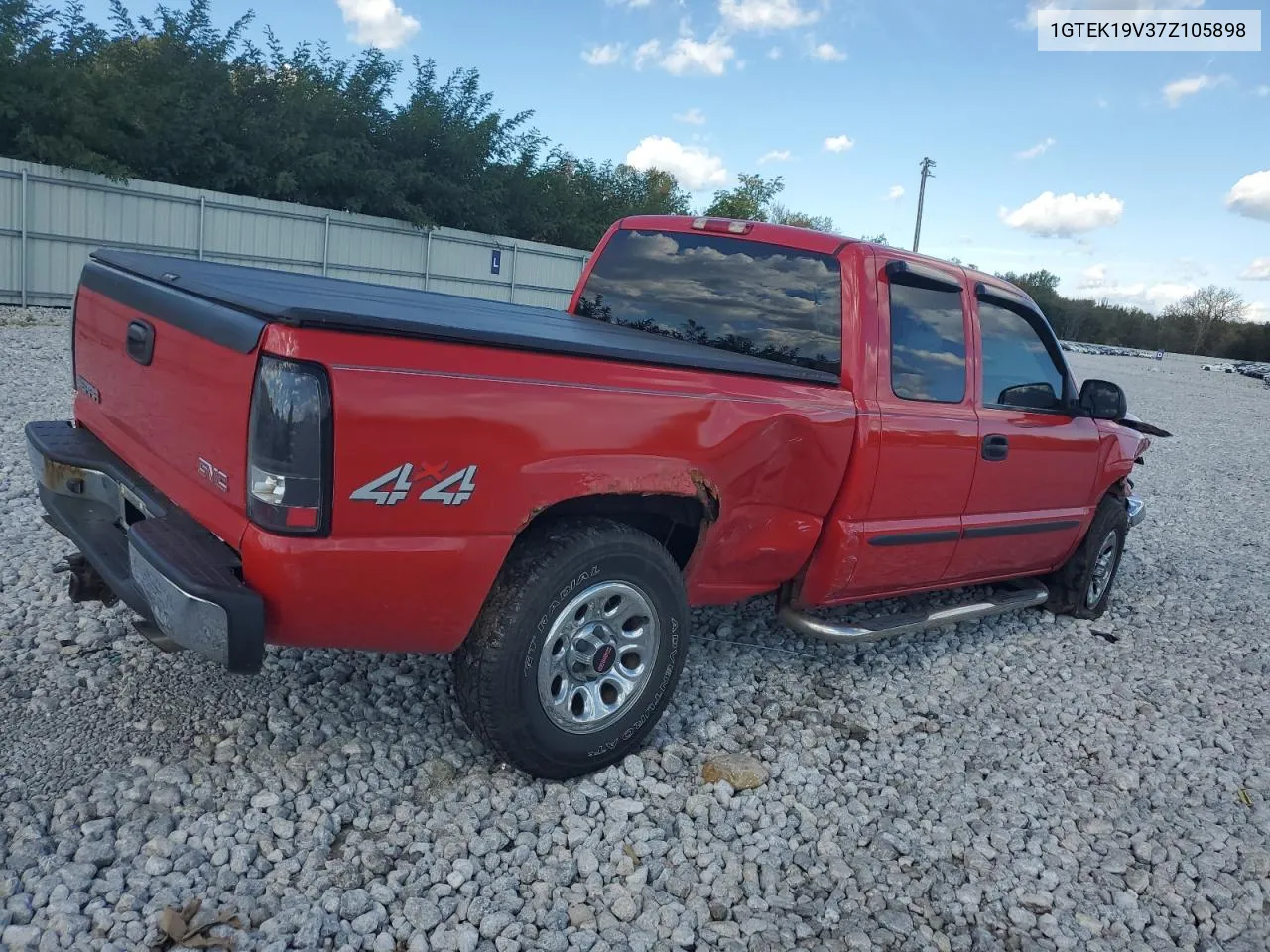 2007 GMC New Sierra K1500 Classic VIN: 1GTEK19V37Z105898 Lot: 75021694