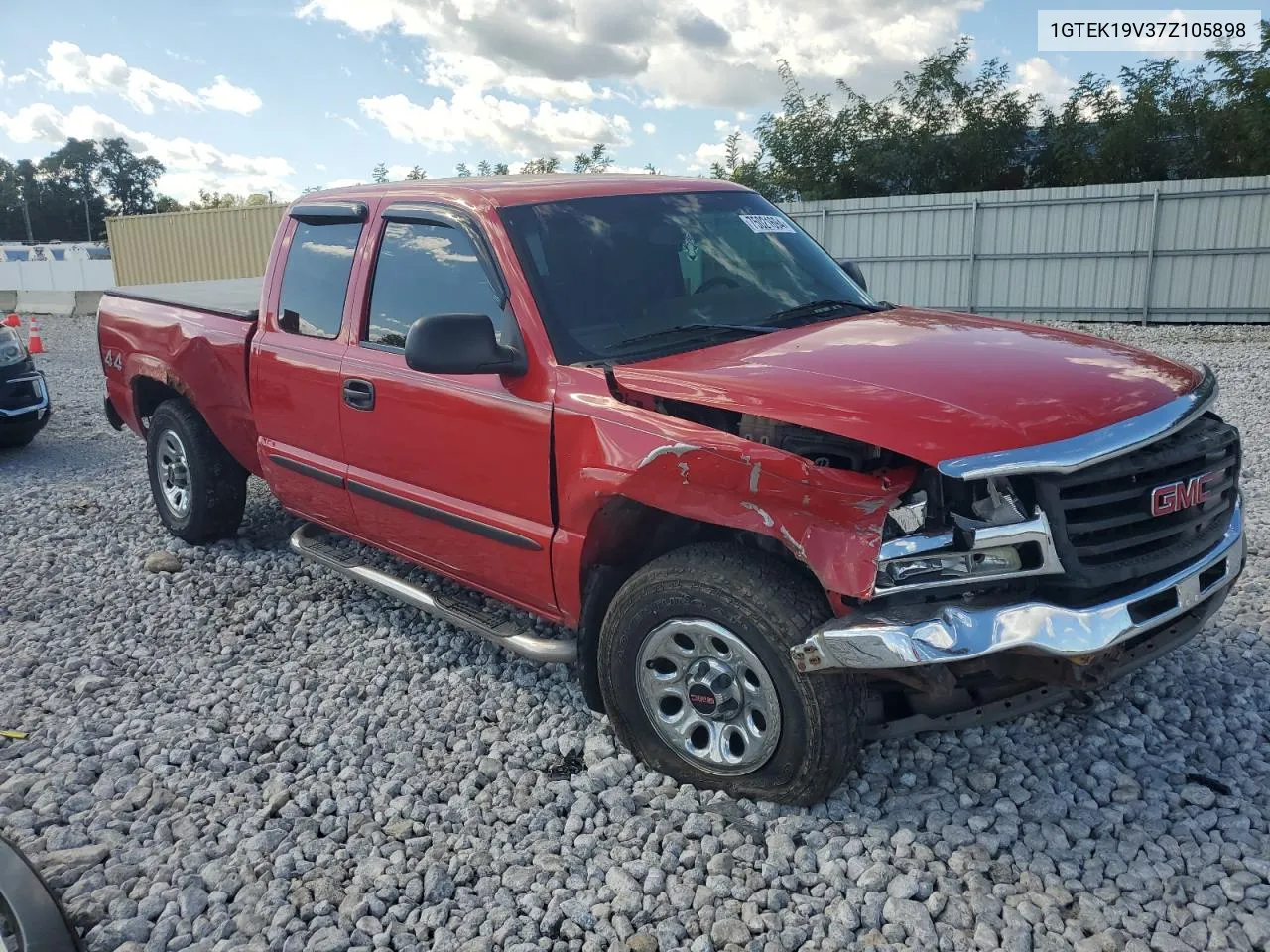 2007 GMC New Sierra K1500 Classic VIN: 1GTEK19V37Z105898 Lot: 75021694