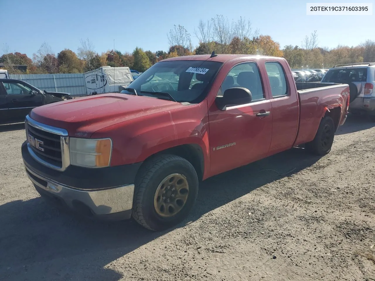 2007 GMC New Sierra K1500 VIN: 2GTEK19C371603395 Lot: 77795734