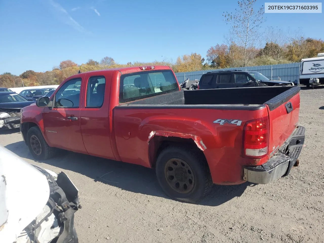 2007 GMC New Sierra K1500 VIN: 2GTEK19C371603395 Lot: 77795734