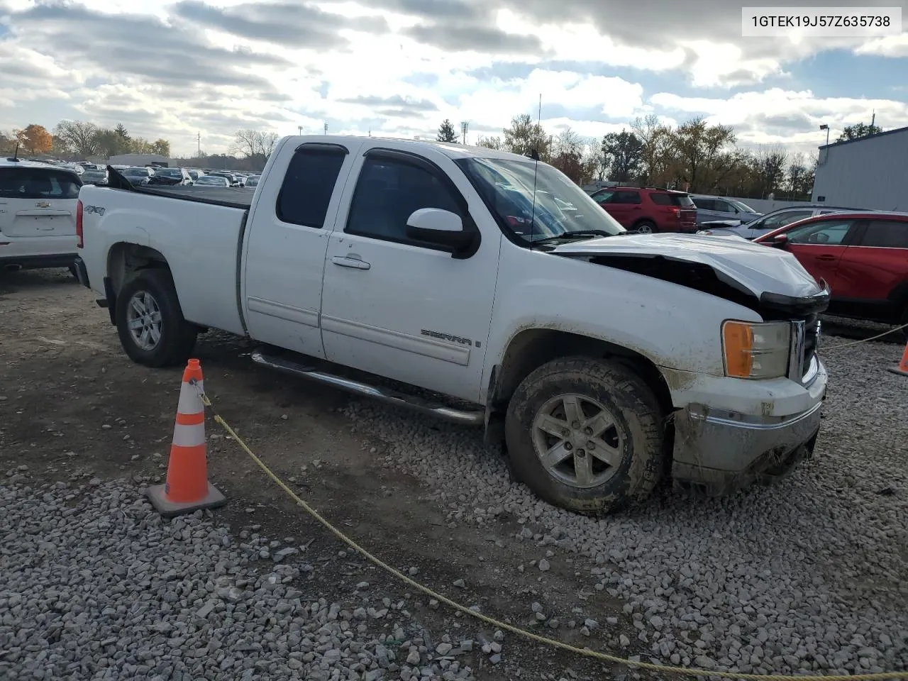 2007 GMC New Sierra K1500 VIN: 1GTEK19J57Z635738 Lot: 78486744