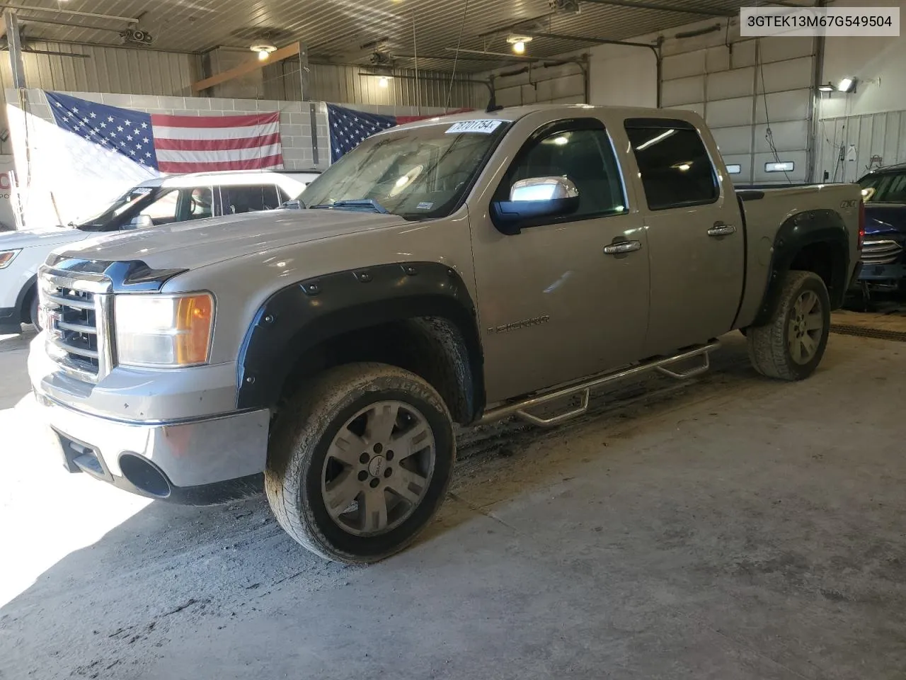 2007 GMC New Sierra K1500 VIN: 3GTEK13M67G549504 Lot: 78701754