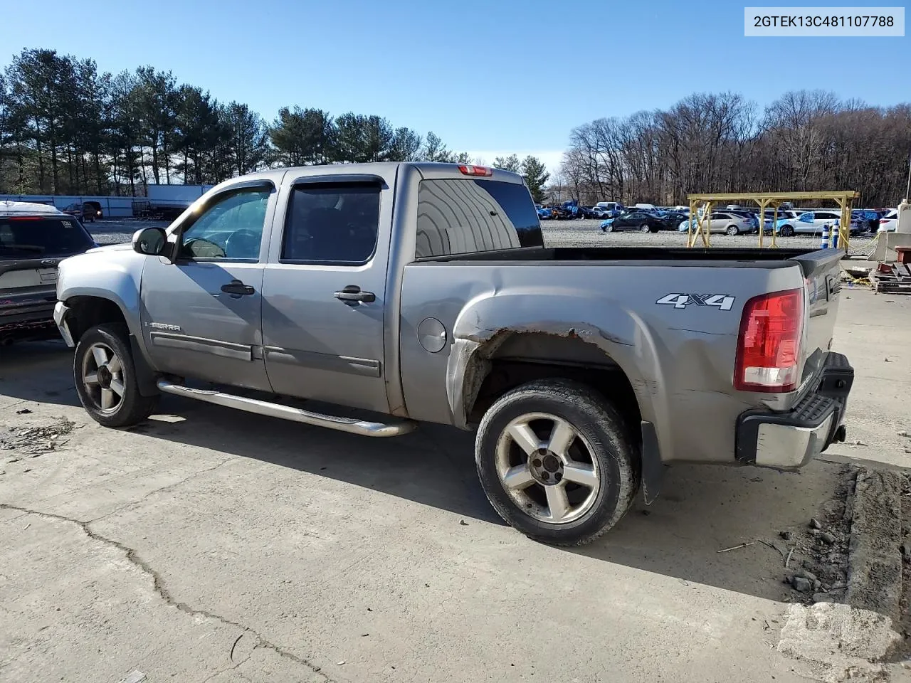 2008 GMC Sierra K1500 VIN: 2GTEK13C481107788 Lot: 42997134