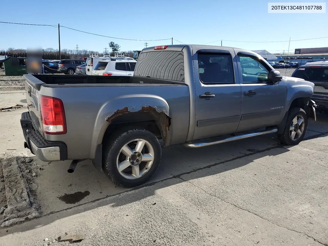 2008 GMC Sierra K1500 VIN: 2GTEK13C481107788 Lot: 42997134