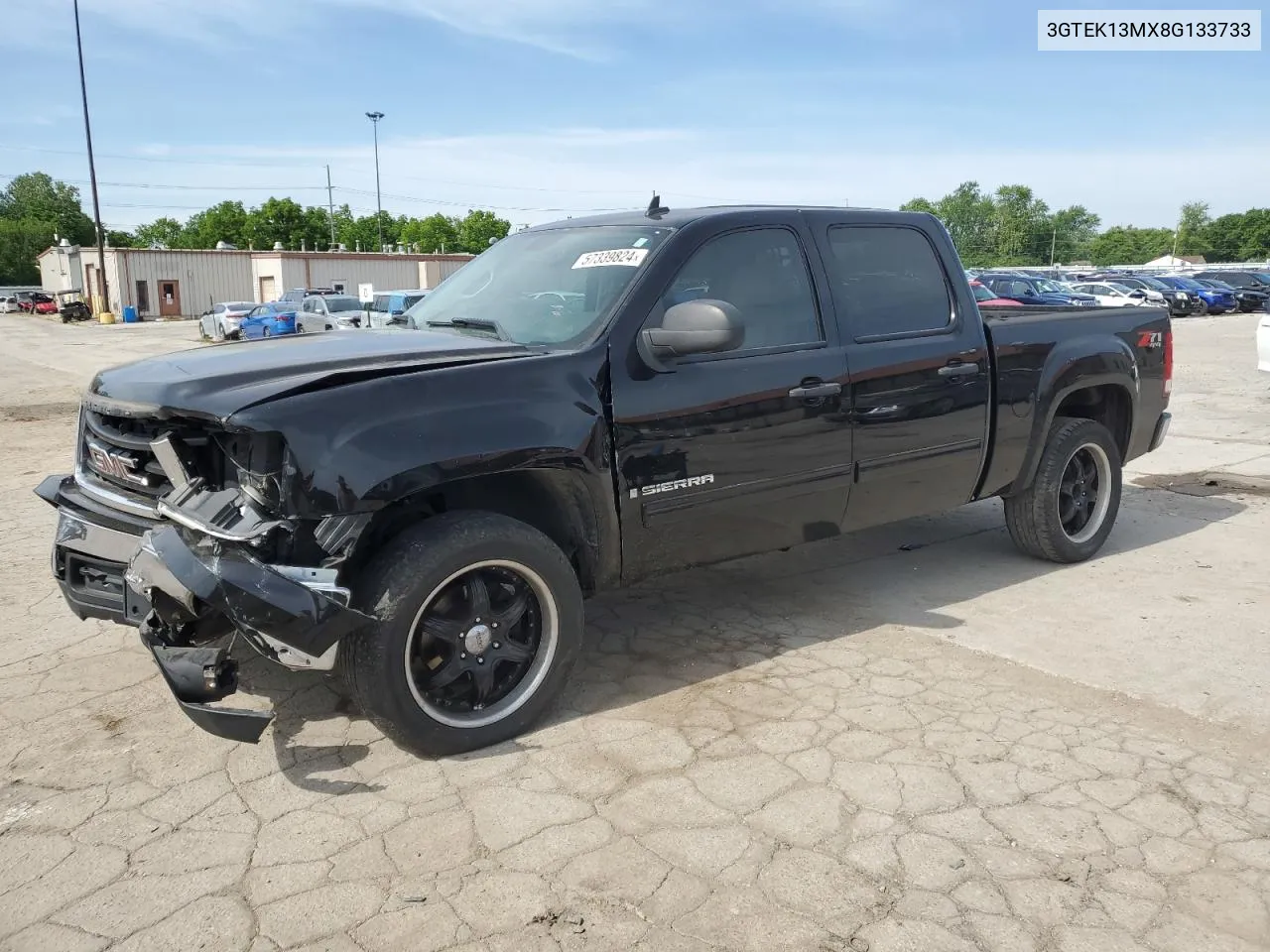 2008 GMC Sierra K1500 VIN: 3GTEK13MX8G133733 Lot: 57339824