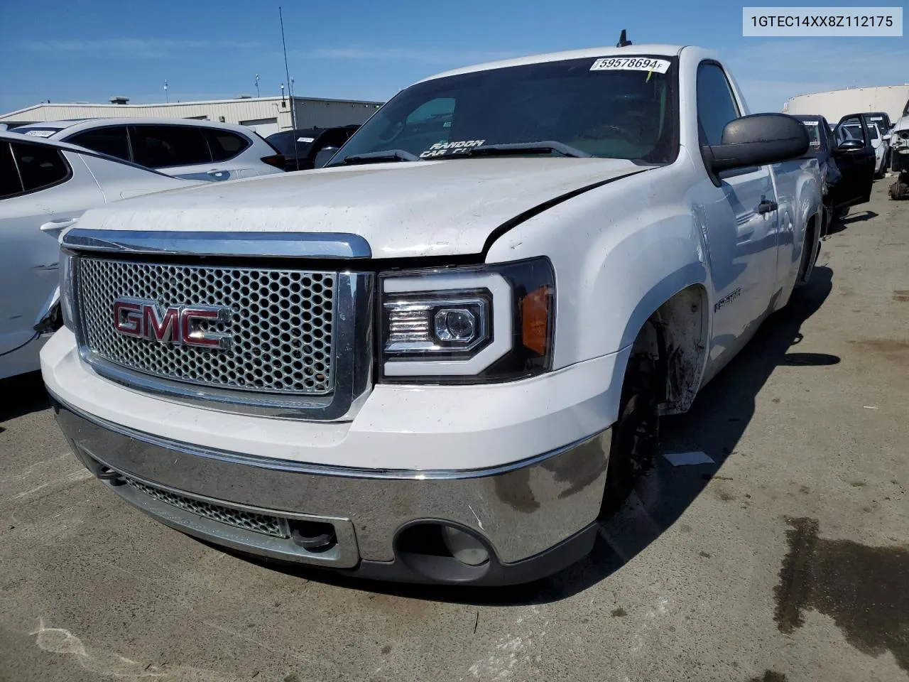 2008 GMC Sierra C1500 VIN: 1GTEC14XX8Z112175 Lot: 59578694