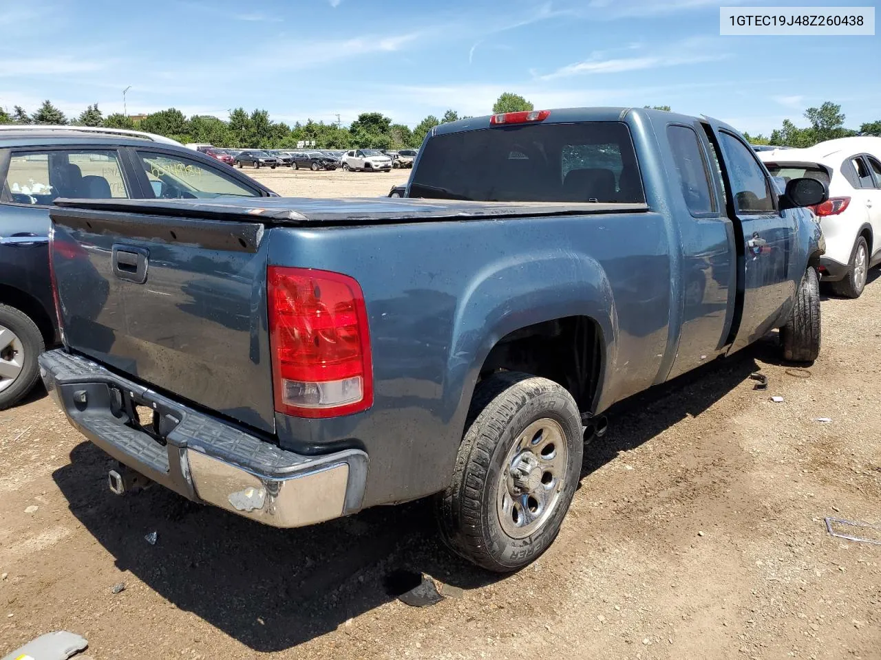 2008 GMC Sierra C1500 VIN: 1GTEC19J48Z260438 Lot: 59989204