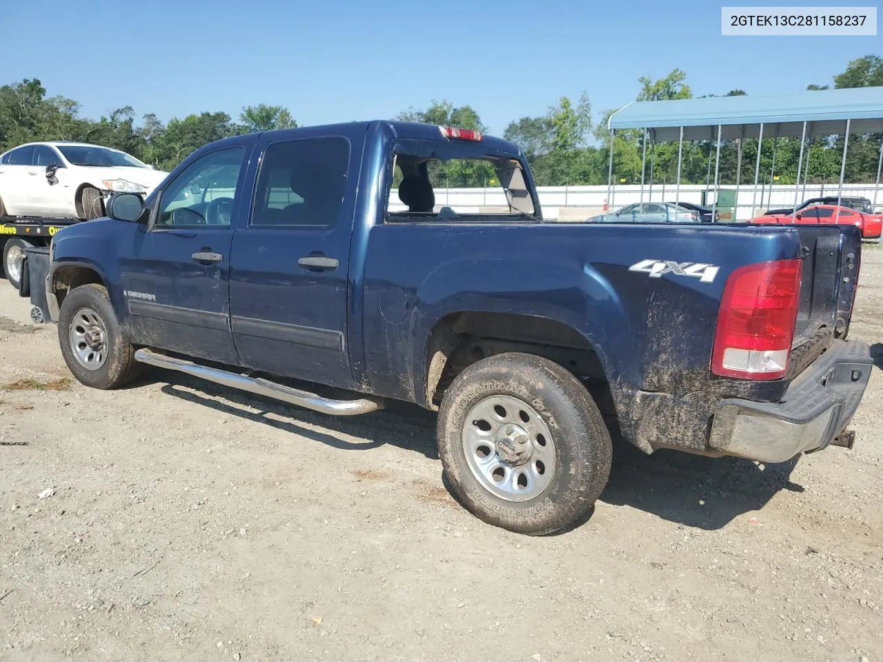 2008 GMC Sierra K1500 VIN: 2GTEK13C281158237 Lot: 62035804