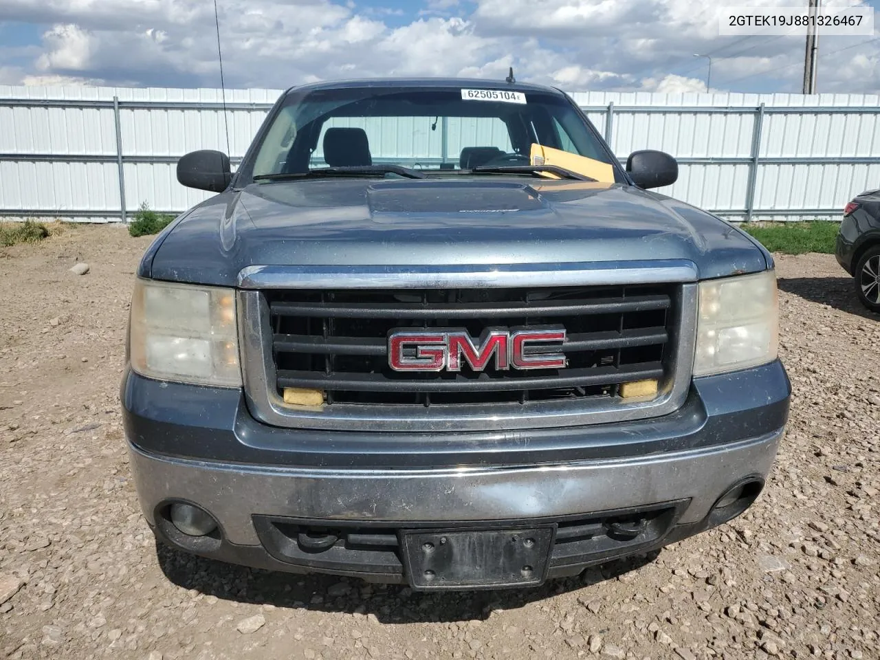 2008 GMC Sierra K1500 VIN: 2GTEK19J881326467 Lot: 62505104