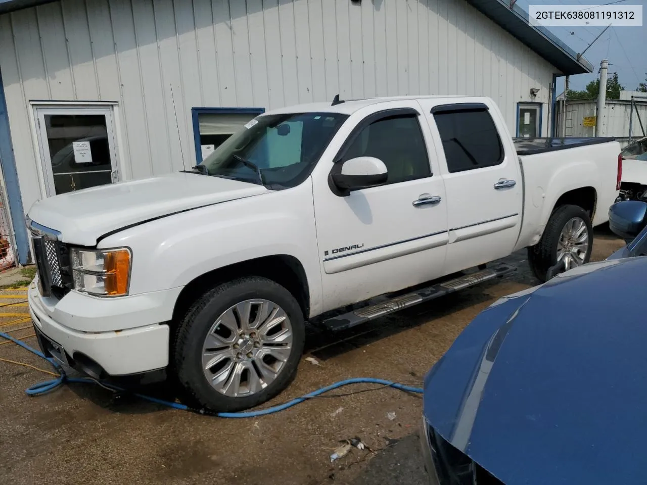 2008 GMC New Sierra K1500 Denali VIN: 2GTEK638081191312 Lot: 63516914