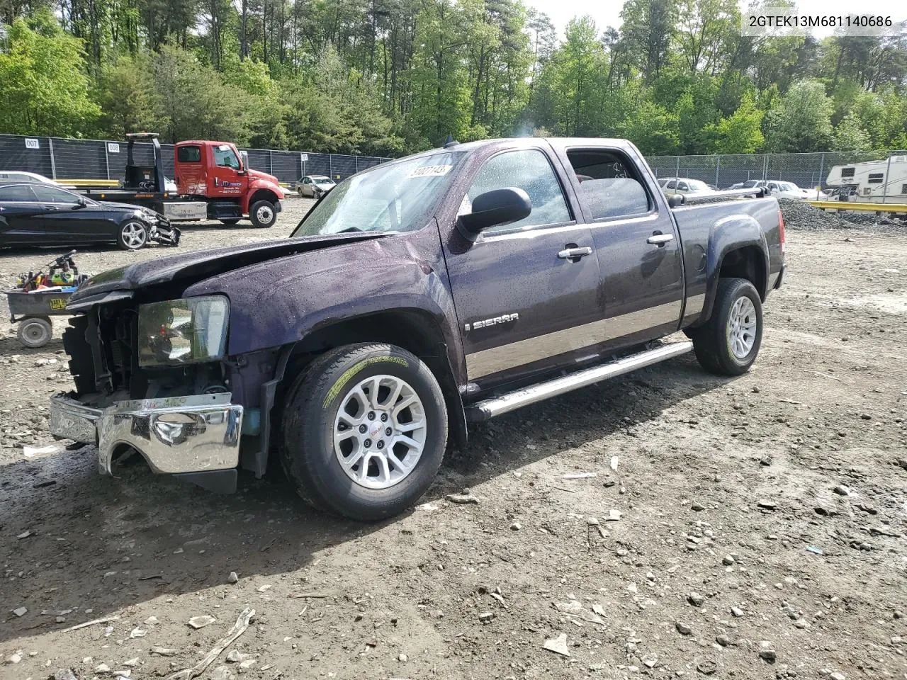 2008 GMC Sierra K1500 VIN: 2GTEK13M681140686 Lot: 63582454