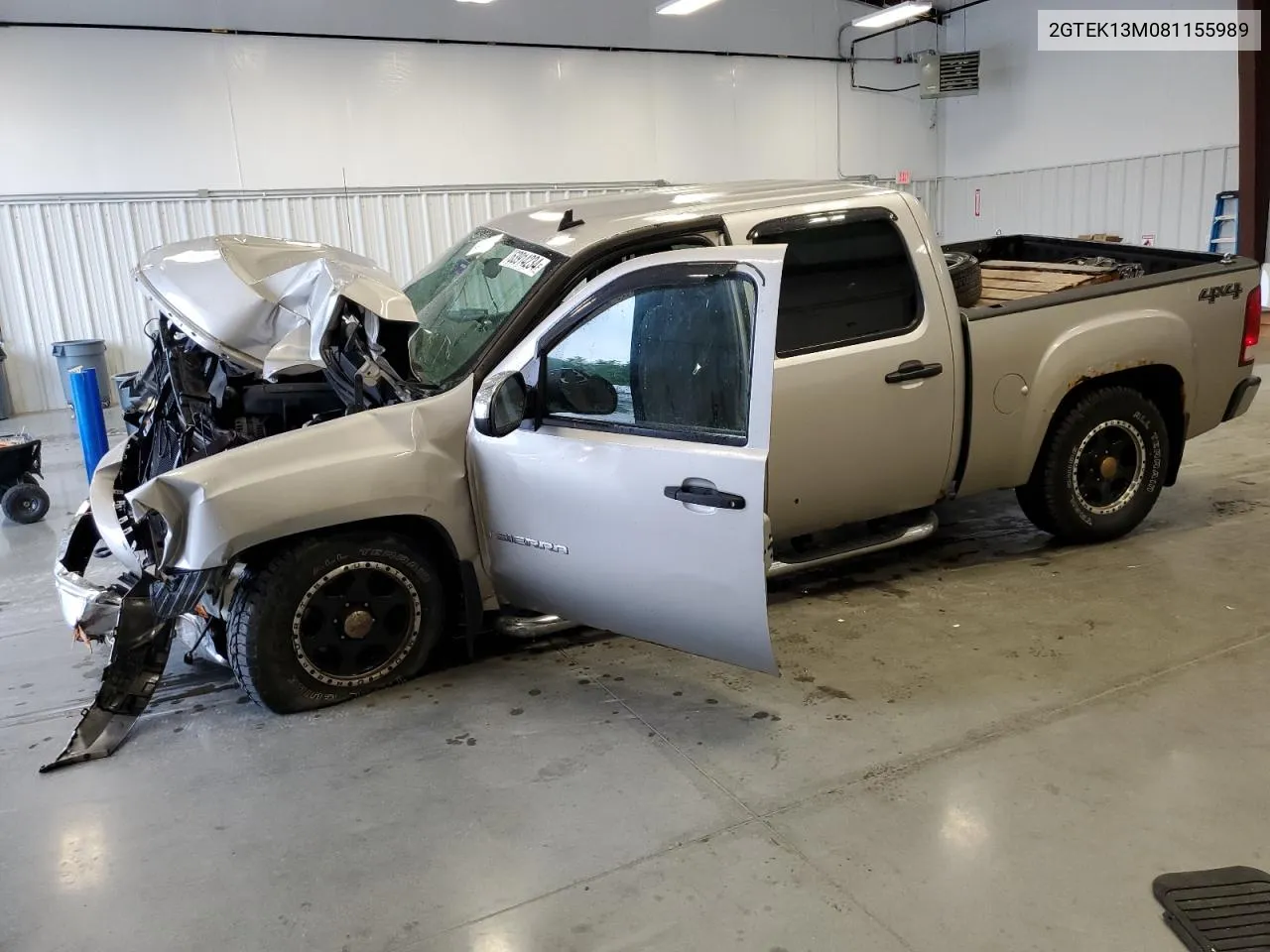 2008 GMC Sierra K1500 VIN: 2GTEK13M081155989 Lot: 63914234