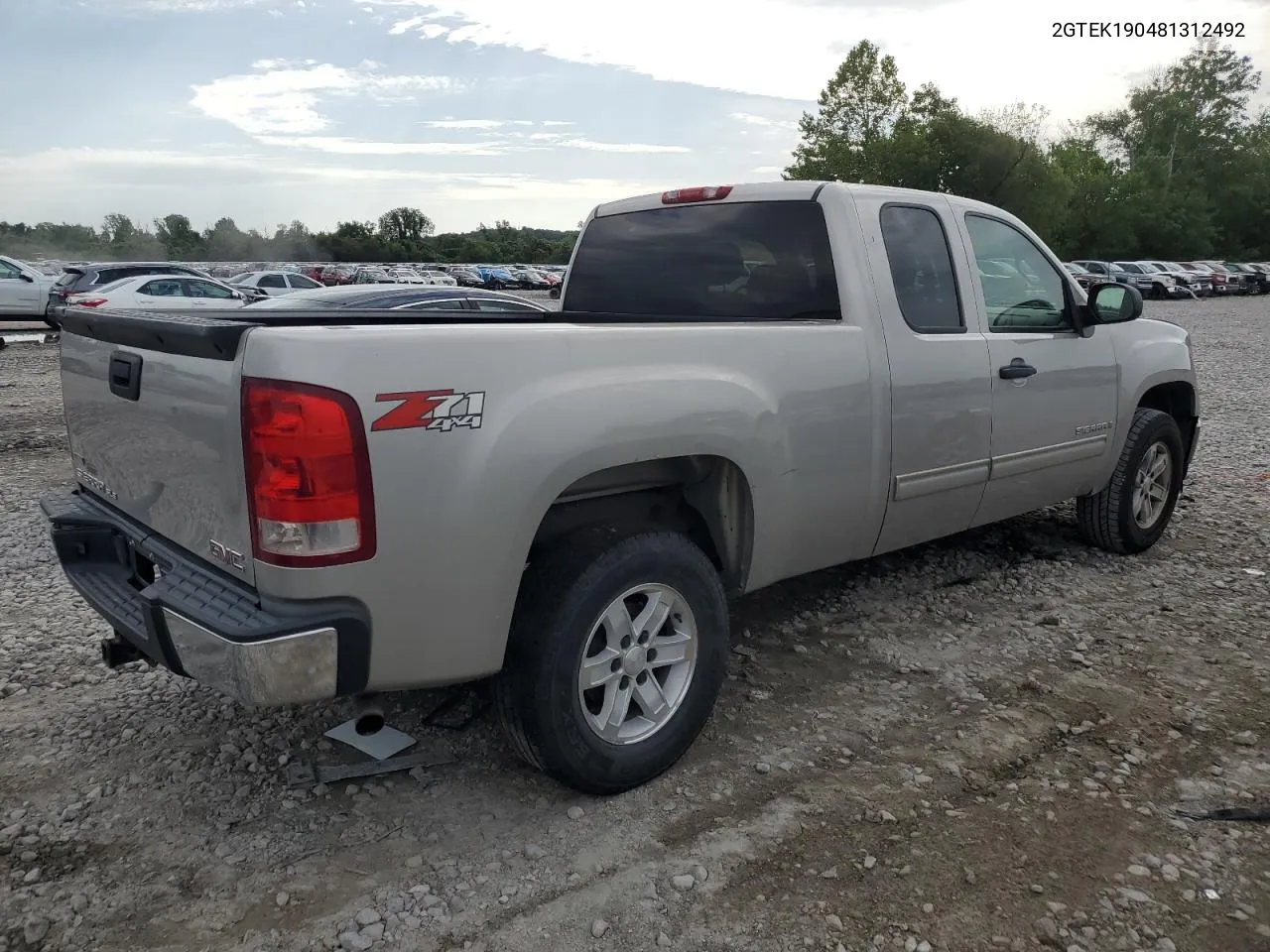 2008 GMC Sierra K1500 VIN: 2GTEK190481312492 Lot: 64709834