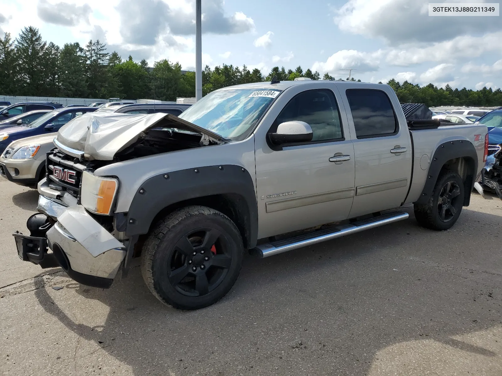 2008 GMC Sierra K1500 VIN: 3GTEK13J88G211349 Lot: 65041584