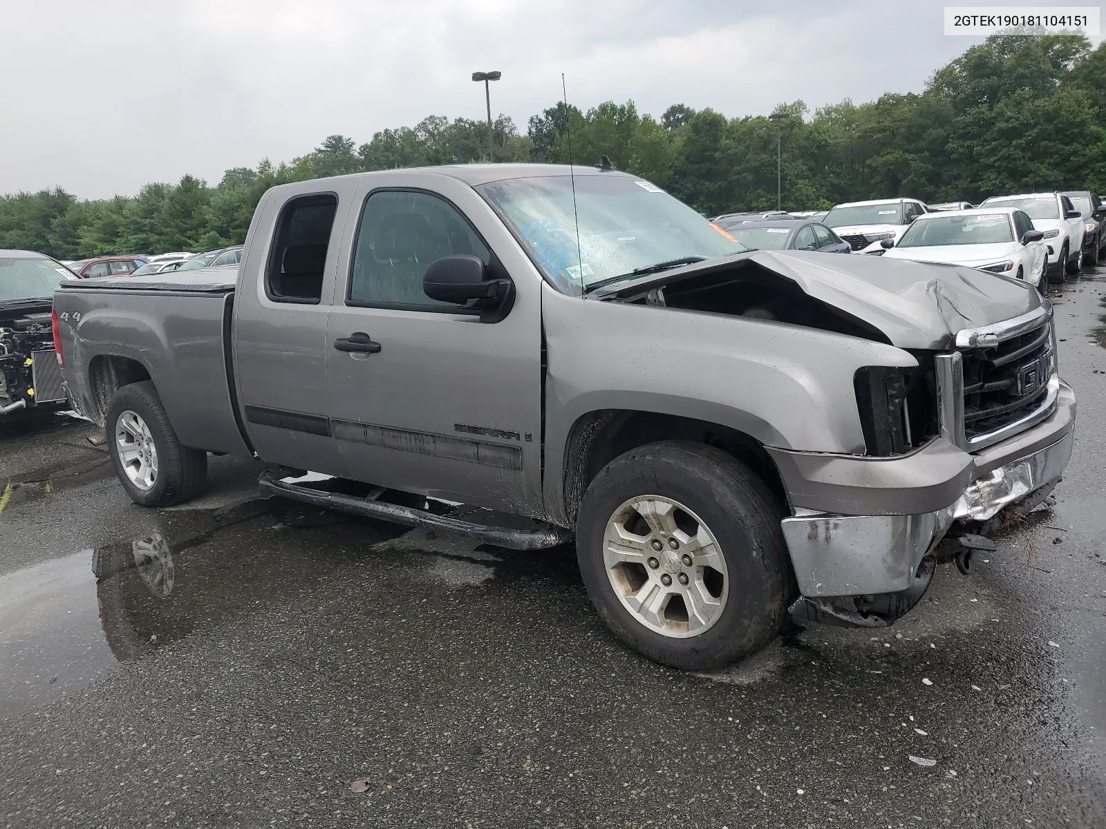 2008 GMC Sierra K1500 VIN: 2GTEK190181104151 Lot: 65603244