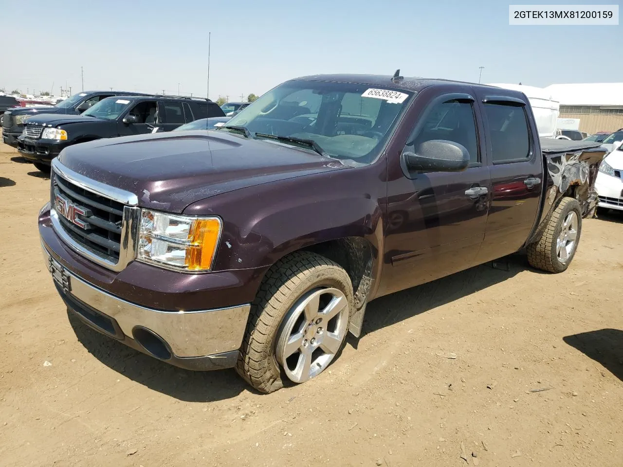 2008 GMC Sierra K1500 VIN: 2GTEK13MX81200159 Lot: 65638824