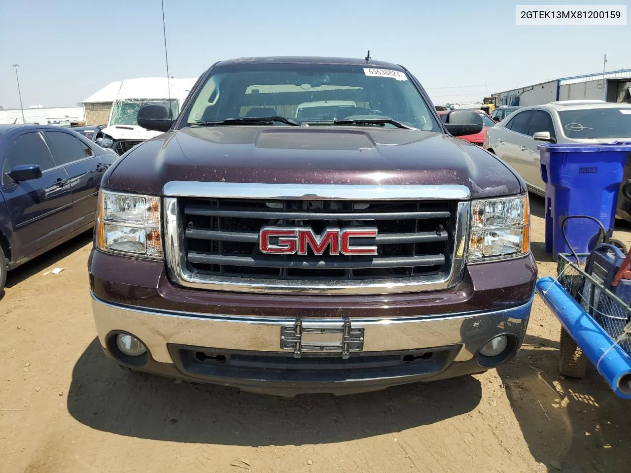 2008 GMC Sierra K1500 VIN: 2GTEK13MX81200159 Lot: 65638824