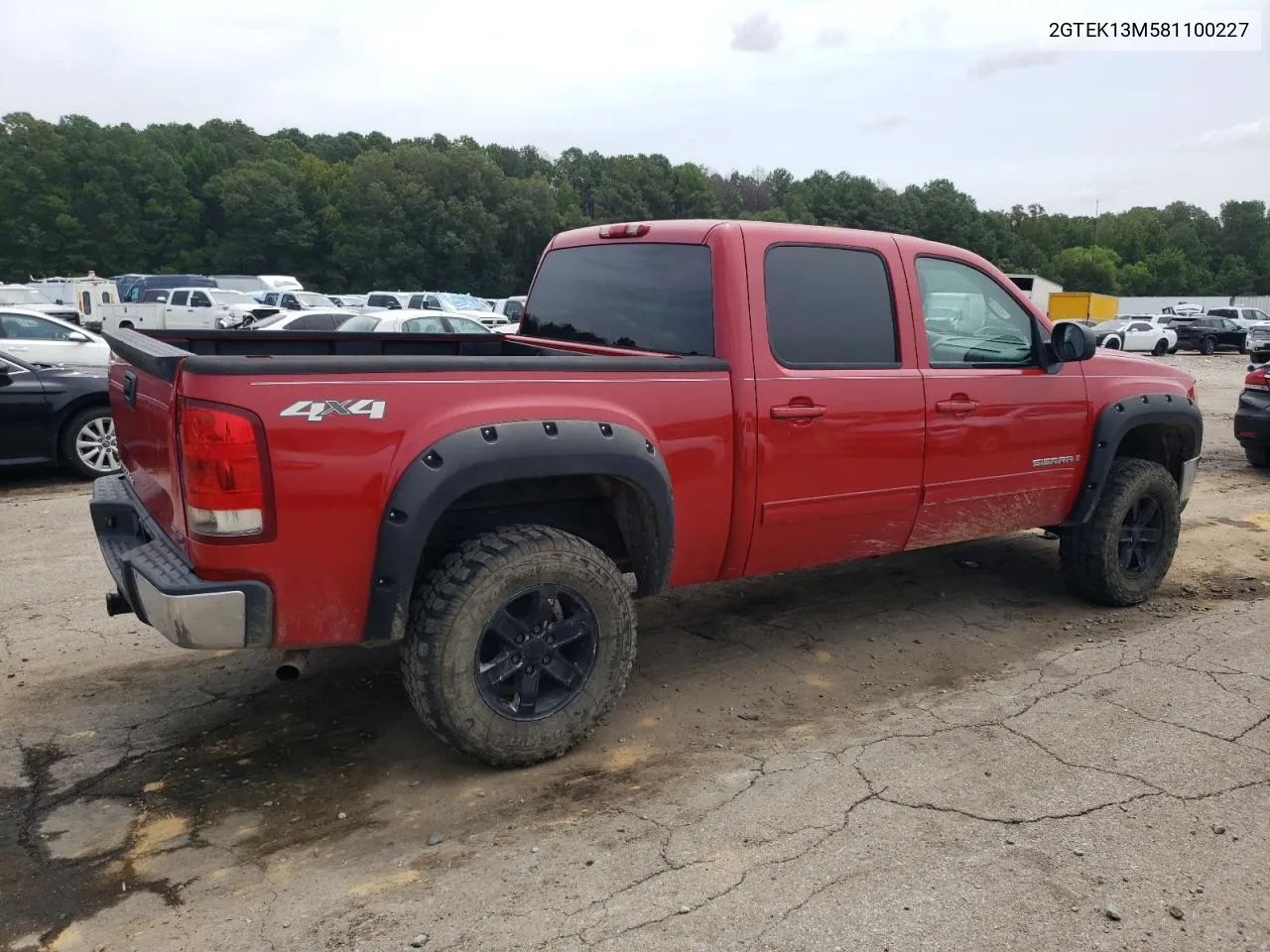 2008 GMC Sierra K1500 VIN: 2GTEK13M581100227 Lot: 65780914