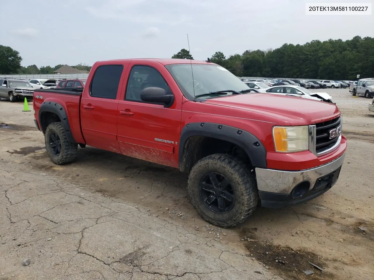 2008 GMC Sierra K1500 VIN: 2GTEK13M581100227 Lot: 65780914