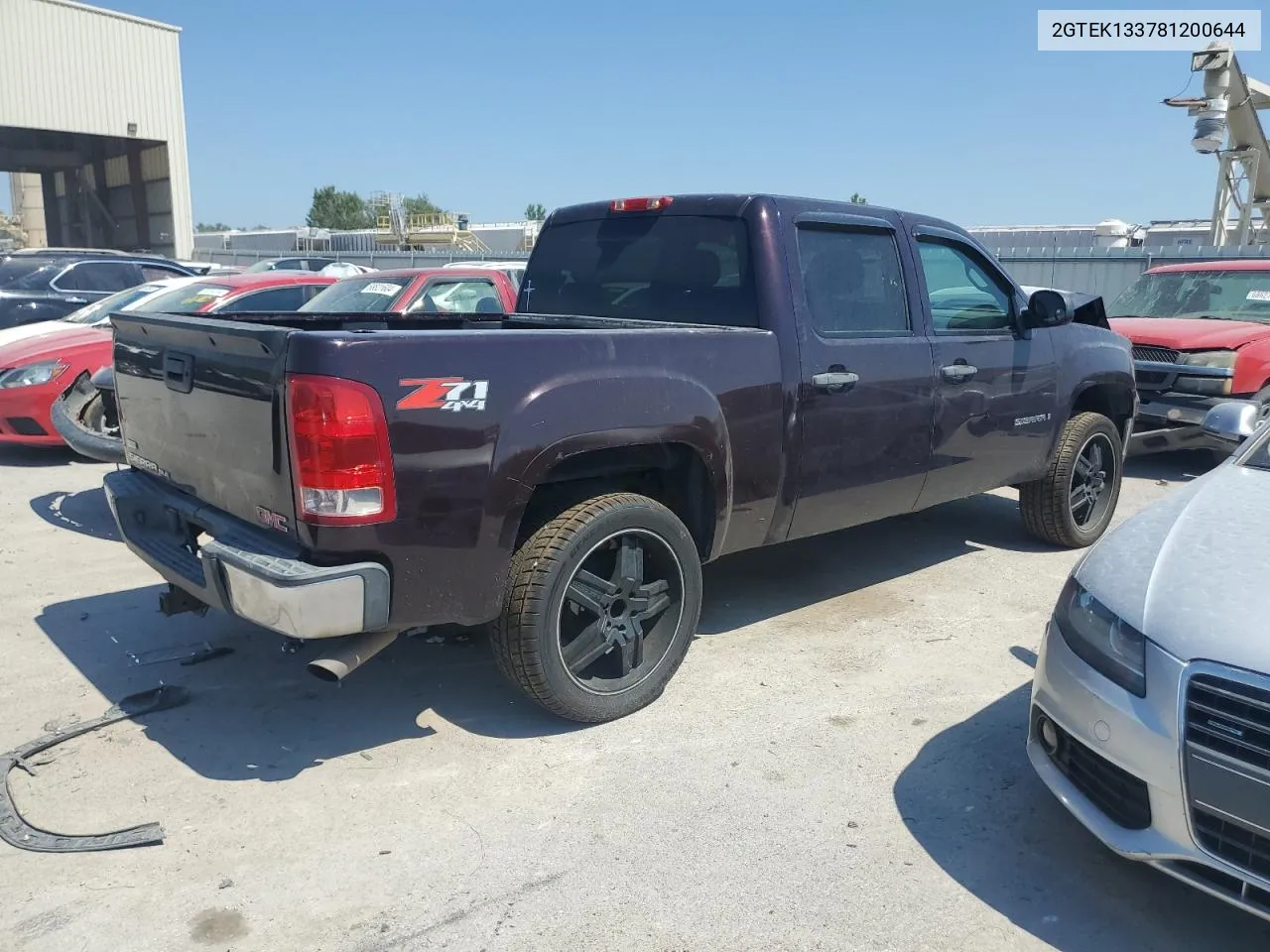 2008 GMC Sierra K1500 VIN: 2GTEK133781200644 Lot: 67169574