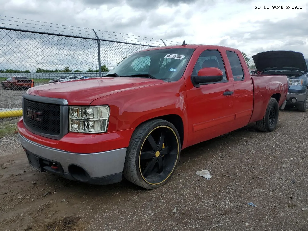 2008 GMC Sierra C1500 VIN: 2GTEC19C481240930 Lot: 67185104