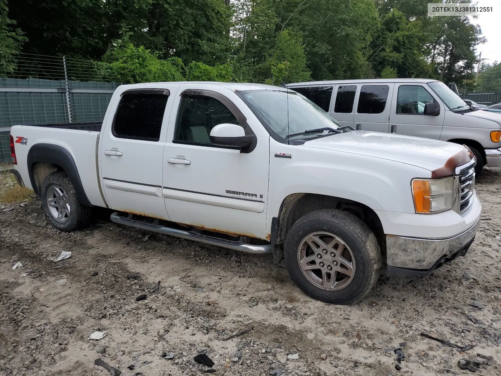 2008 GMC Sierra K1500 VIN: 2GTEK13J381312551 Lot: 68693744