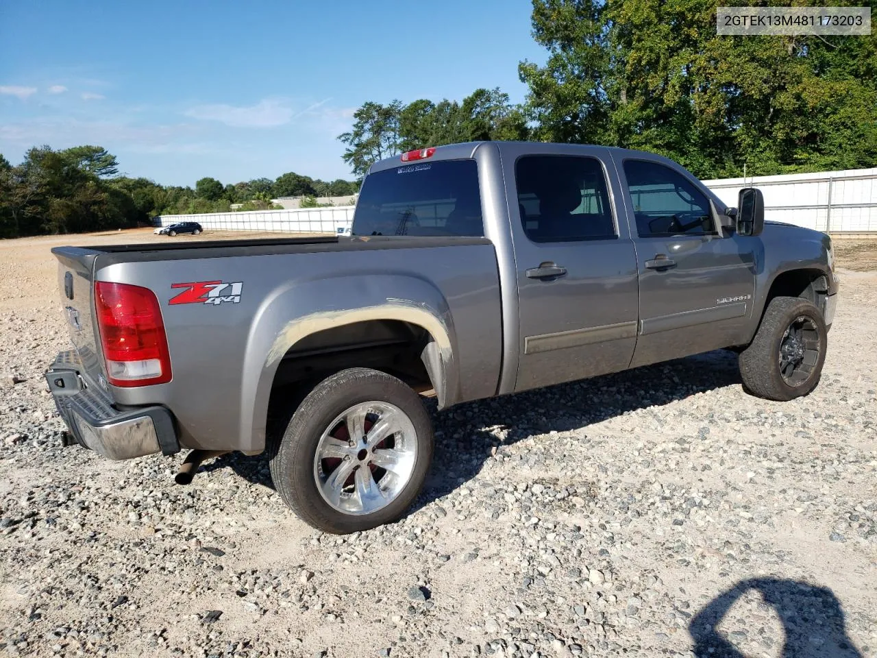 2008 GMC Sierra K1500 VIN: 2GTEK13M481173203 Lot: 69849084