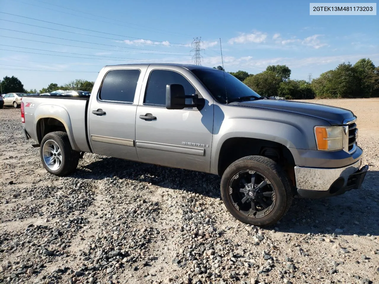 2008 GMC Sierra K1500 VIN: 2GTEK13M481173203 Lot: 69849084