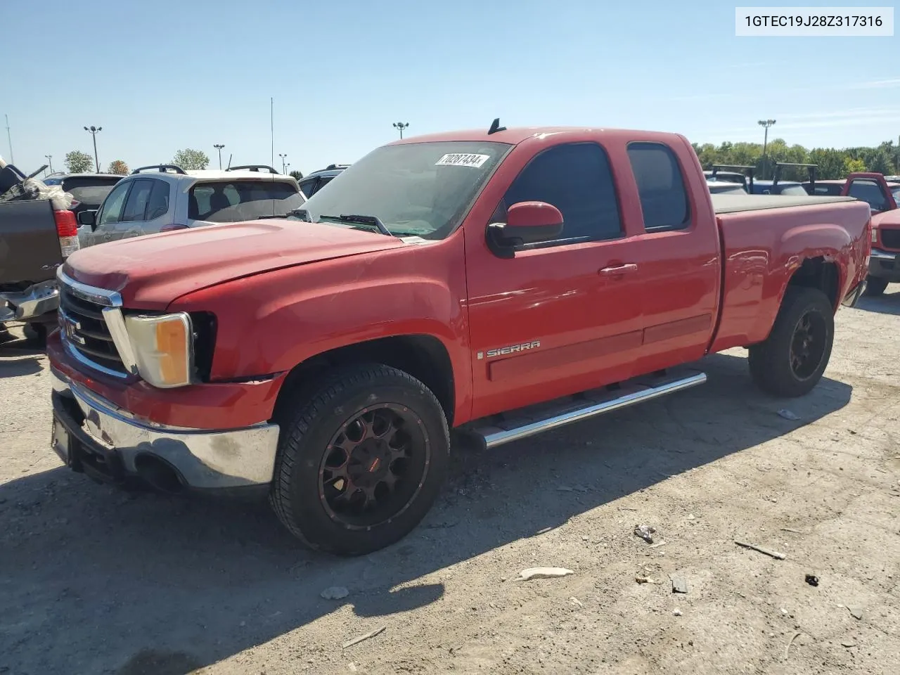 2008 GMC Sierra C1500 VIN: 1GTEC19J28Z317316 Lot: 70287434