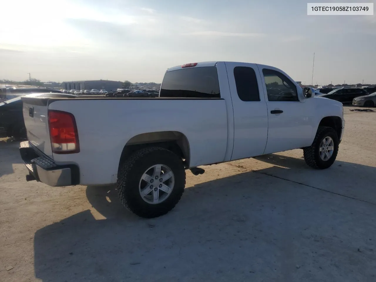 2008 GMC Sierra C1500 VIN: 1GTEC19058Z103749 Lot: 70311194